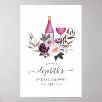 Accueil de la douche de mariage en velours floral