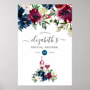 Poster Accueil de la fête prénuptiale de dégustation de v