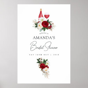 Poster Accueil de la fête prénuptiale de dégustation de v