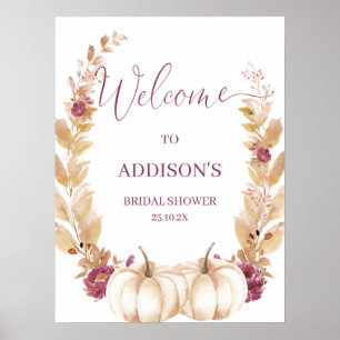 Poster Accueil de la fête prénuptiale Plum Pumpkin Fall I