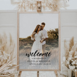 Poster Accueil de la partie d'engagement de script photo