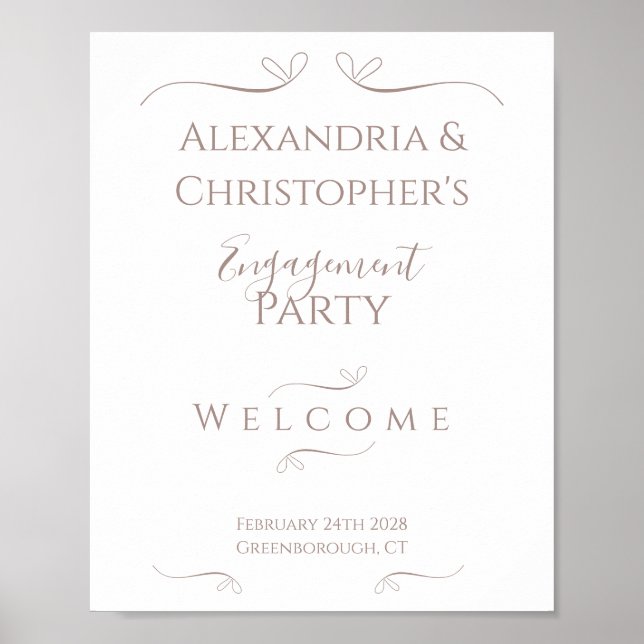 Poster Accueil de la partie d'engagement Mariage minimali (Devant)