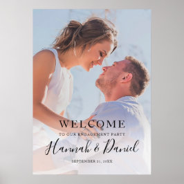 Poster Accueil de la partie d'engagement photo simple