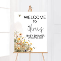 Accueil de maman à Bee Fleur sauvage Baby shower B