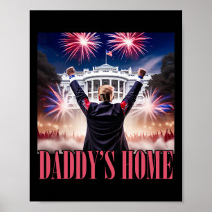 Poster Accueil de papa Trump 2024 Rendre 4 juillet grand