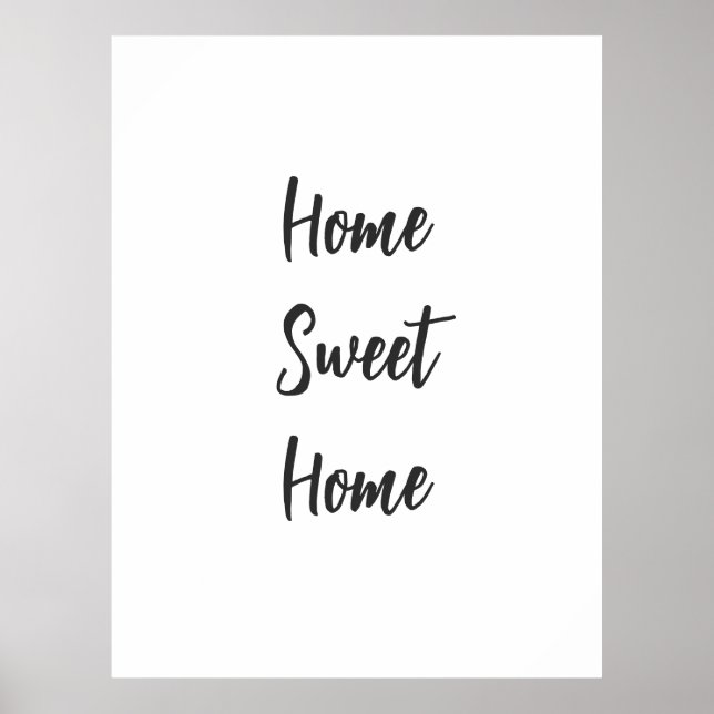 Poster Accueil douce maison simple mur blanc minimaliste (Devant)