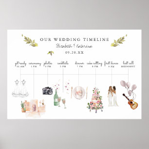 Poster Accueil du scénario d'itinéraire Mariage illustré
