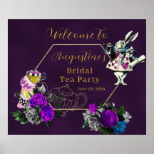 Accueil du thé de mariage Purple Wonderland