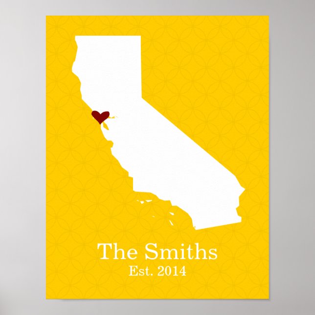 Poster Accueil est là où votre coeur est - Californie (Devant)