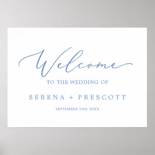 Poster Accueil Mariage Bleu de Cornouailles