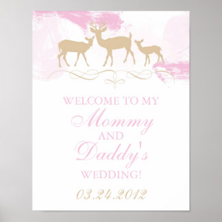 Poster Accueil Mariage rustique Woodland