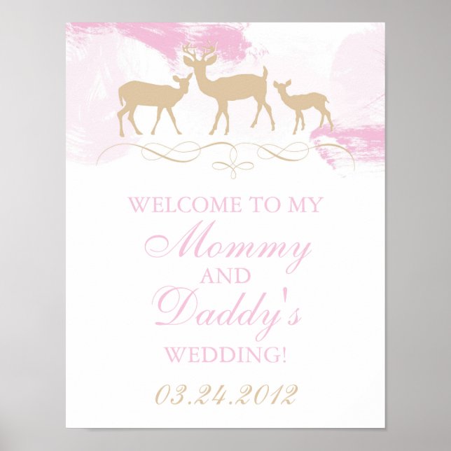 Poster Accueil Mariage rustique Woodland (Devant)