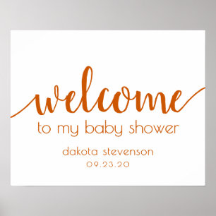 Poster Accueil modifiable simple   Fall Orange N'Importe 