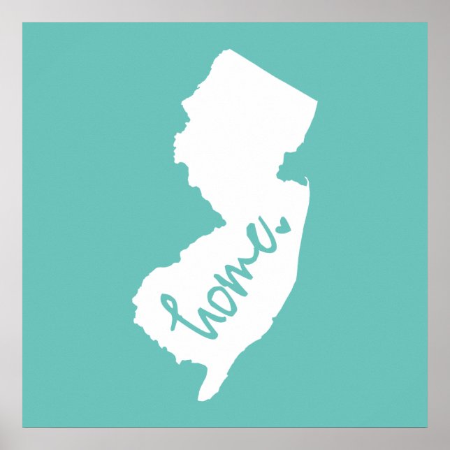 Poster Accueil New Jersey Couleur personnalisée (Devant)