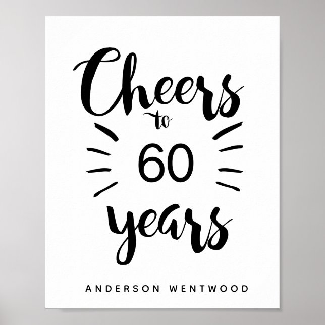 Poster Accueil personnalisé à 60 ans (Devant)