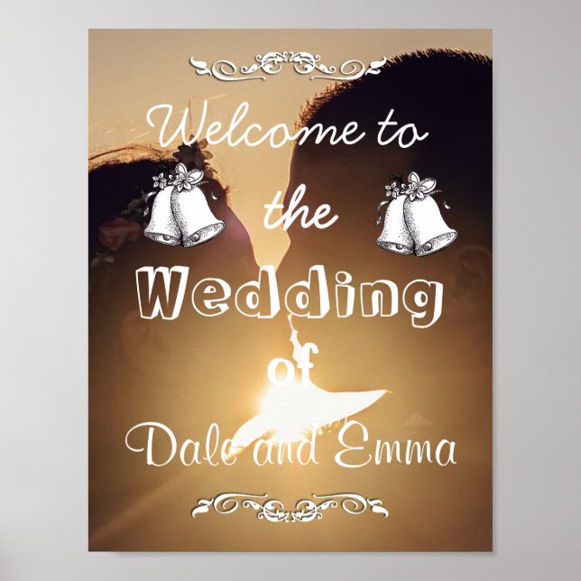 Poster Accueil personnalisé à l'affiche Mariage (Devant)