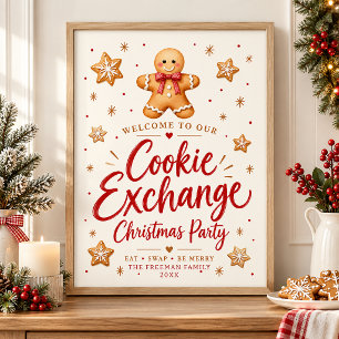 Poster Accueil personnalisé d'échange de biscuits au ging