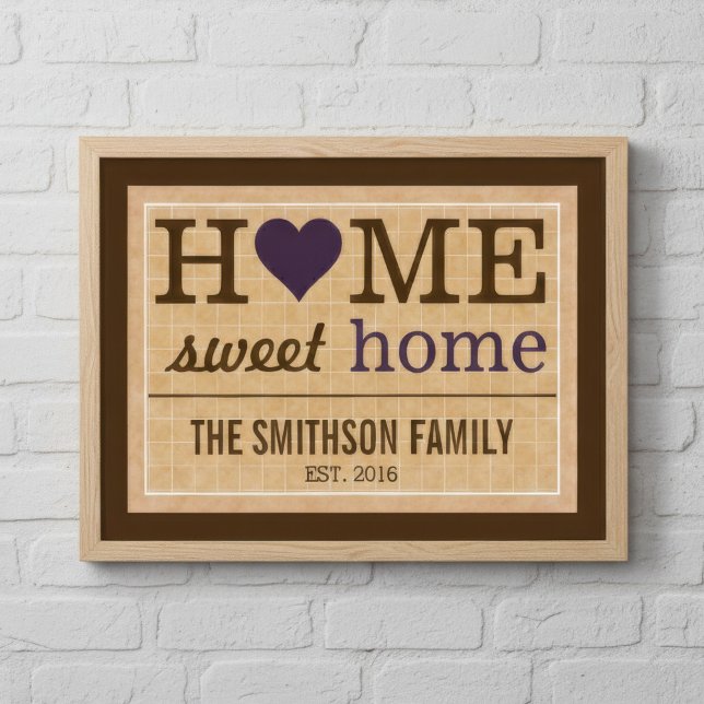 Poster Accueil personnalisé Sweet Home Accueil Famille Bi (Créateur téléchargé)