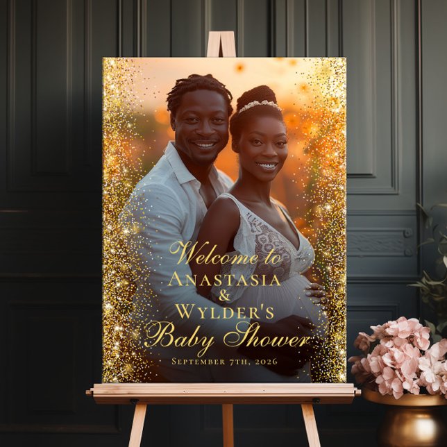 Poster Accueil photo baby shower moderne (Créateur téléchargé)