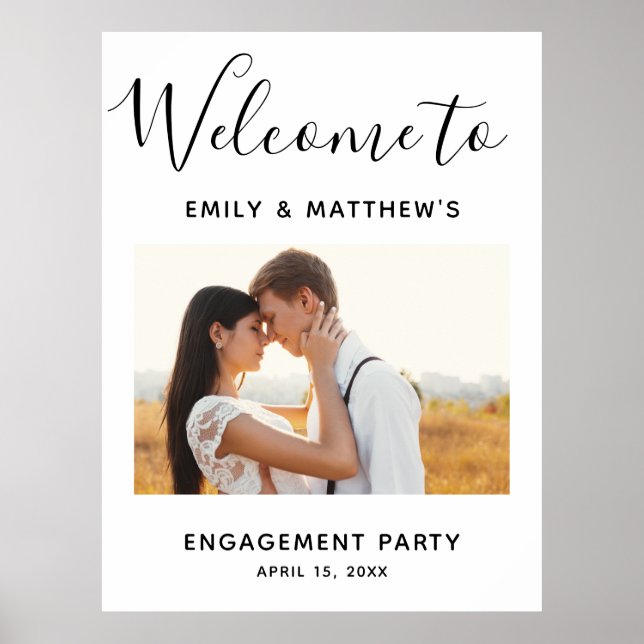 Poster Accueil photo moderne de la partie Engagement (Devant)