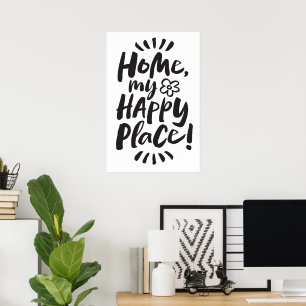 Poster ACCUEILLE mon Happy Place ! Abri en place- Lettres