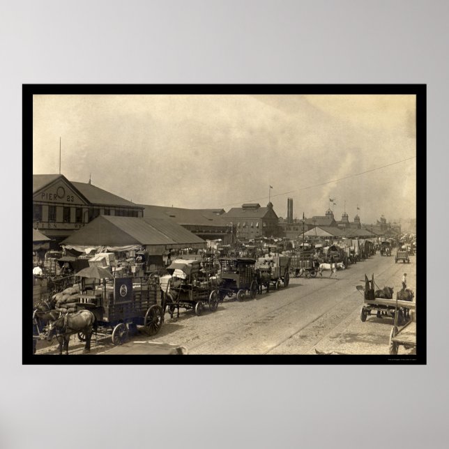 Poster Accumuler les charges de Wagon à New York 1916 (Devant)