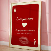 Ace of Hearts Vous Aime Plus Romantique Carte de j