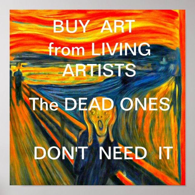 Poster Acheter de l'art chez Living Artists (Devant)