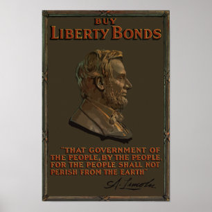 Poster Achetez les liens de liberté -- Abraham Lincoln