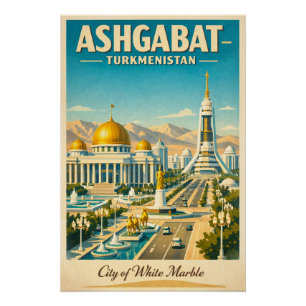 Poster Achgabat, Turkménistan voyage en 2026