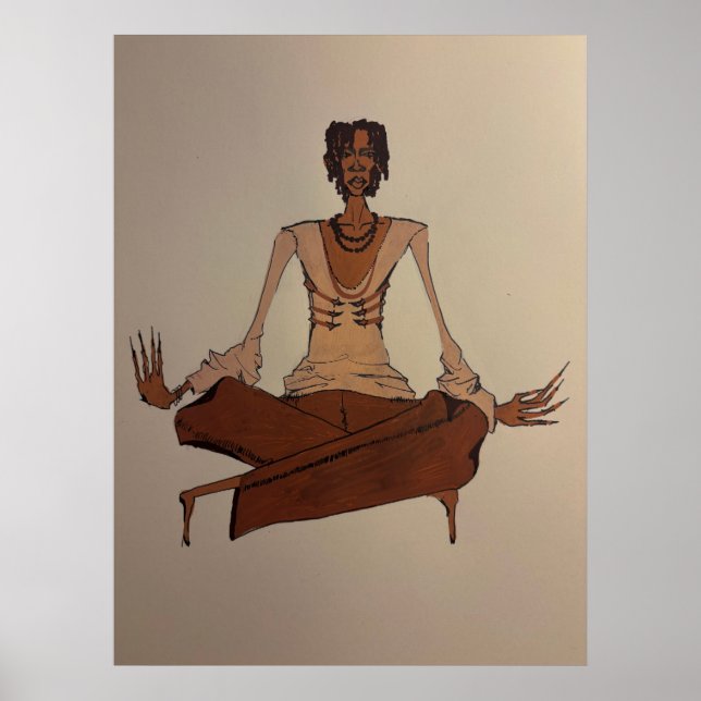 Poster acrylic drawing  (Devant)