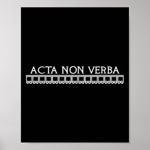 Poster Acta Non Verba Actions Pas Mots Motivation Latino