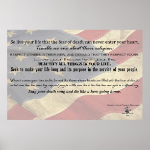 Poster Acte du poème de bravoure - poème par Tecumseh