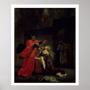Poster Acte I, scène 3 : Desdémona agenouillant le nez de