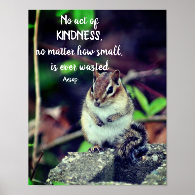 Poster Actes De Gentillesse Citation Inspirationnelle Chi (Devant)