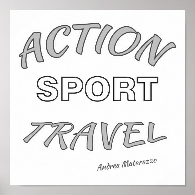 Poster Action Sport Travel (Devant)