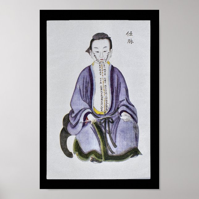 Poster Acupuncture Ren Mai Meridian Channel (Devant)