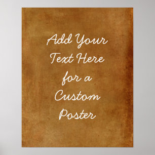 Poster Add Your Custom Text Orange Grunge