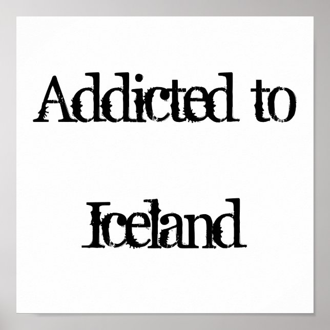 Poster Addicité à l'Islande (Devant)