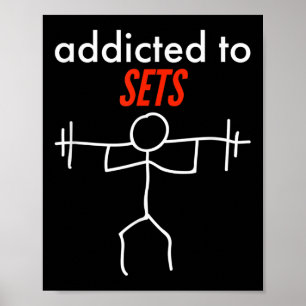 Poster Addicité Aux Jeux Drôle Gym Entraînement Naughty P