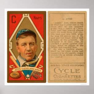 Poster Addie Joss Cleveland Baseball 1911