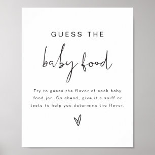 Poster ADELLA Boho Guess the Baby Food Baby shower Game