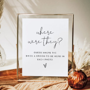Poster ADELLA Boho Où étaient-ils Jeu de Baby Shower de M