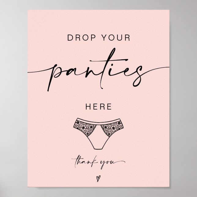 Poster ADELLA Déposez Vos Culottes Bachelorette Jeu Signe (Devant)