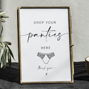 Poster ADELLA Déposez Vos Culottes Bachelorette Jeu Signe