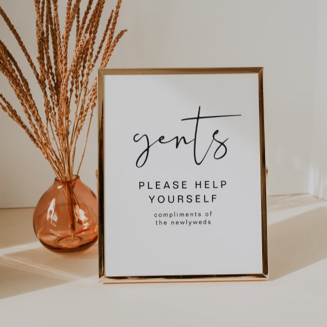 Poster ADELLA Edgy Moderne Gents Salle de bain WC (Créateur téléchargé)