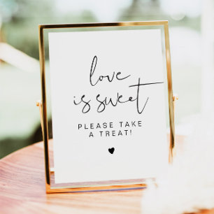 Poster ADELLA Minimal Love is Sweet Treat Favoriser Table
