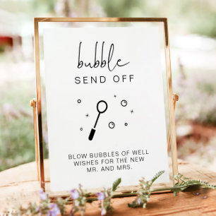 Poster ADELLA Minimaliste Bulle Envoyer Signal Mariage