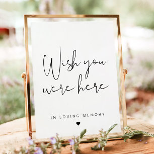 Poster ADELLA Minimaliste Souhaite Que Vous Étiez Signé