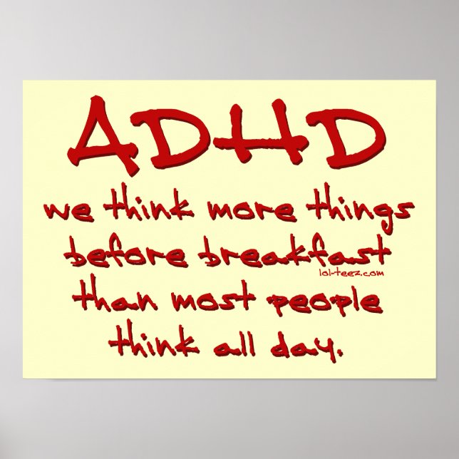 Poster ADHD Think More (Devant)